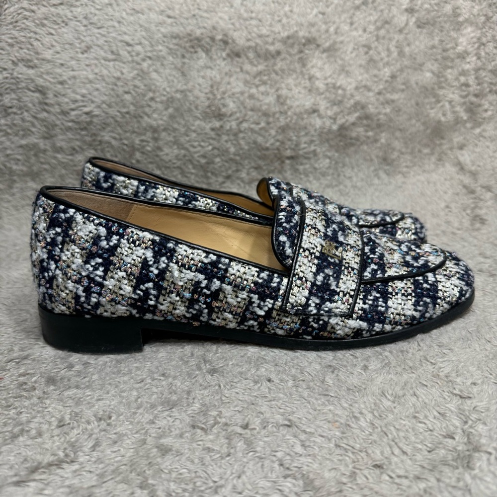 BeBold Tweed Knit Slip On Casual Loafer Shoes Size US 7.5 EU 38 Made In Portugal